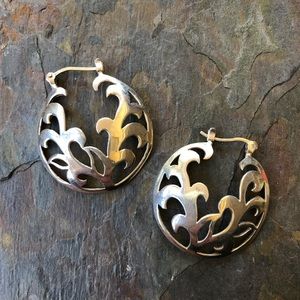 Super unique sterling hoop earrings!